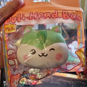 Poli Hamster Squishies Mini Head Bun Green Squishy Bread Scented Soft Slow Rise